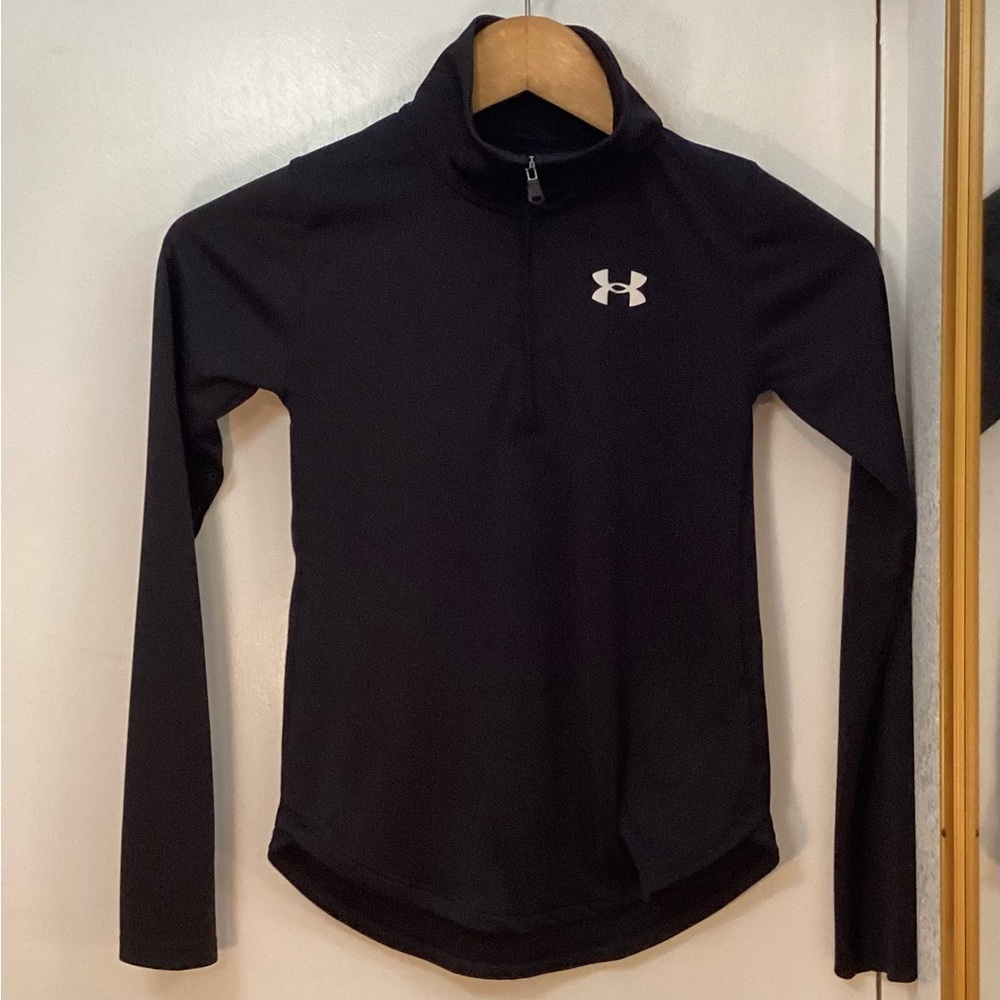 Kids Under Armour Black Long Sleeve Pullover
